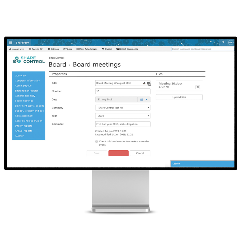 ShareControl Board | Styreportal