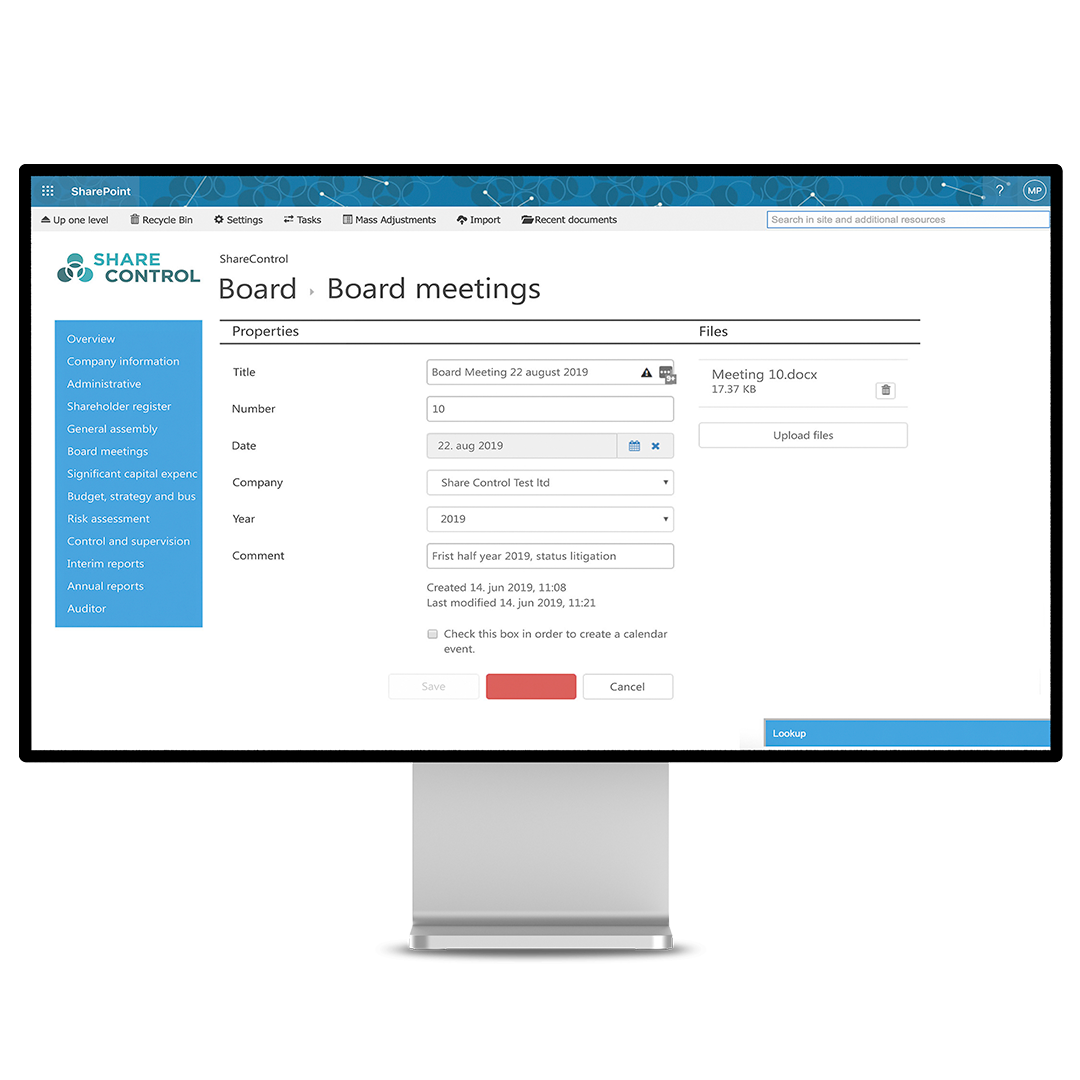 ShareControl Board | Styreportal